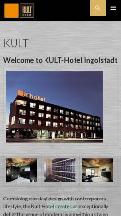 Vorschau der mobilen Webseite www.kult-hotel.de, Kult-Hotel - Ingolstadt