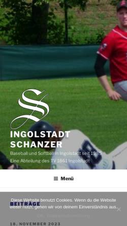 Vorschau der mobilen Webseite www.ingolstadtschanzer.de, Ingolstadt Schanzer