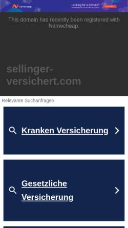 Vorschau der mobilen Webseite sellinger-versichert.com, Sellfinanz - Dieter Sellinger