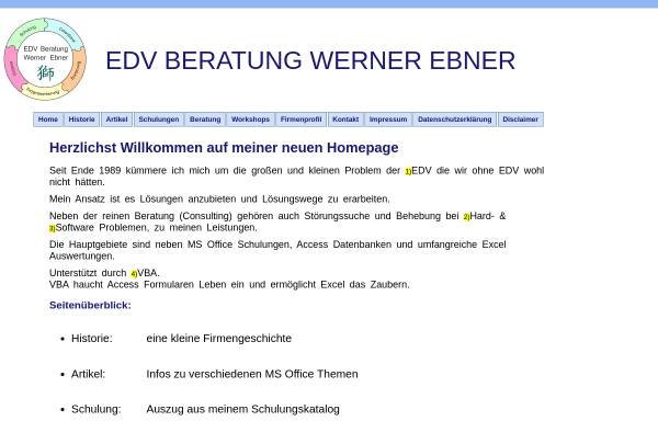 Vorschau von www.werner-ebner.de, EDV Beratung Werner Ebner
