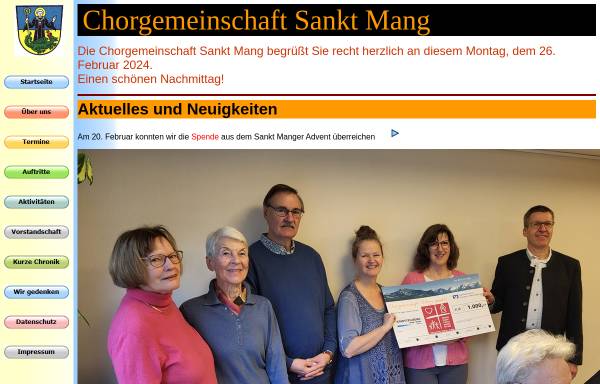 Vorschau von chorgemeinschaft-sankt-mang.de, Chorgemeinschaft Sankt Mang