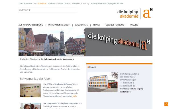 Vorschau von www.kolping-mm.de, Kolping Bildungszentrum