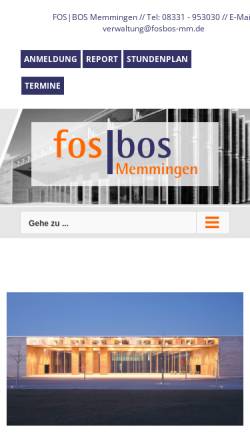 Vorschau der mobilen Webseite www.fosbos-mm.de, Staatliche Fachoberschule und Berufsoberschule