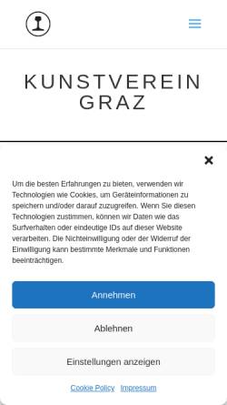 Vorschau der mobilen Webseite kunstvereingraz.de, Kunstverein Graz eV
