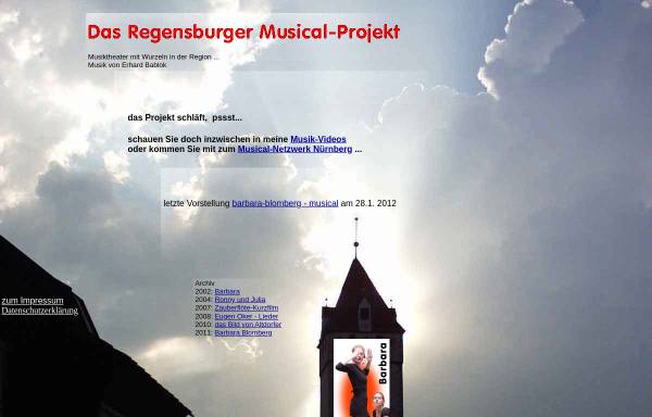 Vorschau von www.regensburg-musical.de, Regensburger Musical-Projekt