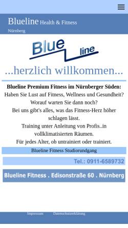 Vorschau der mobilen Webseite www.blue-line.net, Blueline Fitness- und Gesundheitseinrichtung