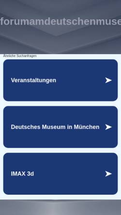 Vorschau der mobilen Webseite www.forumamdeutschenmuseum.de, Forum am Deutschen Museum