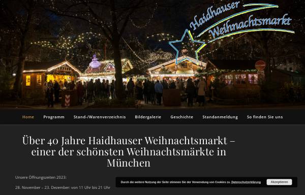 Vorschau von www.haidhauser-weihnachtsmarkt.de, Haidhauser Weihnachtsmarkt