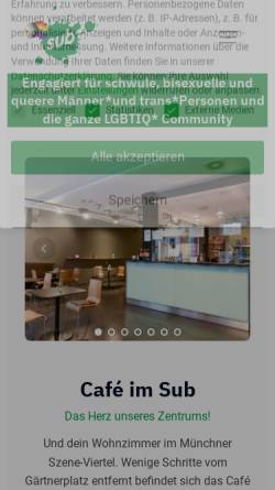 Vorschau der mobilen Webseite www.subonline.org, Sub - Schwules Kommunikations- und Kulturzentrum