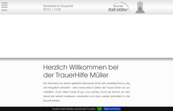 Vorschau von www.trauerhilfemueller.de, TrauerHilfe Müller Bestattungen