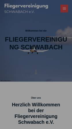Vorschau der mobilen Webseite www.flugplatz-schwabach.com, F.V. Schwabach