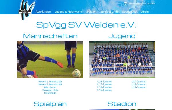 Vorschau von www.spvgg-weiden.de, Spielvereinigung Weiden e.V. (SpVgg)