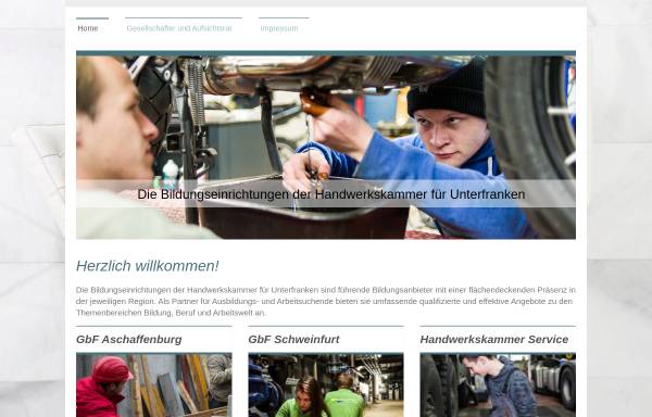 Vorschau von www.gbf-net.de, Bildungsträger der Handwerkskammer für Unterfranken