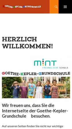 Vorschau der mobilen Webseite www.goethe-kepler-schule.de, Goethe-Kepler-Grundschule