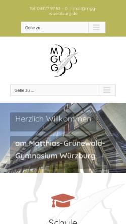 Vorschau der mobilen Webseite www.mggw-online.de, Matthias-Grünewald-Gymnasium