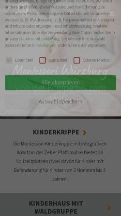 Vorschau der mobilen Webseite www.montessori-wuerzburg.de, Montessori-Fördergemeinschaft Würzburg e.V.