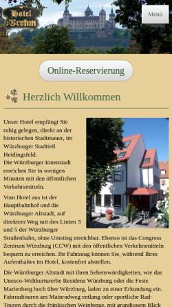 Vorschau der mobilen Webseite www.hotel-brehm.de, Gustav Brehm Hotel- und Gaststätten Betriebs-GmbH