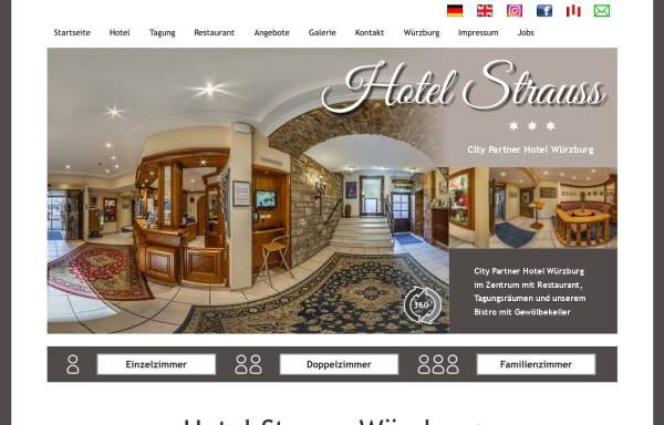 Vorschau von www.hotel-strauss.de, Hotel Strauss GmbH