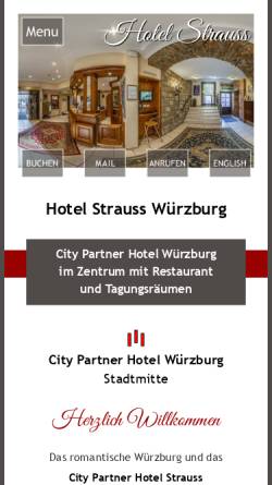 Vorschau der mobilen Webseite www.hotel-strauss.de, Hotel Strauss GmbH