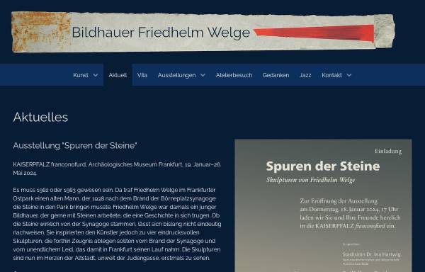 Vorschau von www.bildhauerwelge.de, Bildhauer Friedhelm Welge