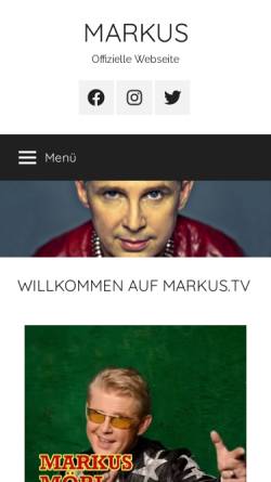 Vorschau der mobilen Webseite markus.tv, Markus