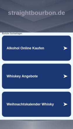 Vorschau der mobilen Webseite www.straightbourbon.de, Straight Bourbon