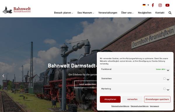 Vorschau von www.bahnwelt.de, Eisenbahnmuseum Darmstadt-Kranichstein