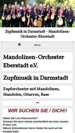 Vorschau der mobilen Webseite www.mandolinenorchester-eberstadt.de, Mandolinen-Orchester Darmstadt-Eberstadt e.V.