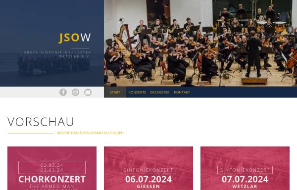 Vorschau von www.jsow.de, Junges Sinfonie-Orchester Wetzlar e.V.