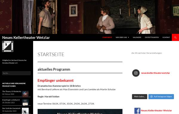 Vorschau von www.kellertheater-wetzlar.de, Neues Kellertheater Wetzlar e.V.