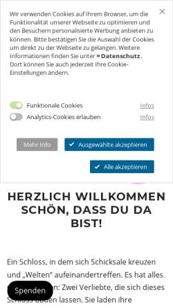 Vorschau der mobilen Webseite www.schlossfreudenberg.de, Schloß Freudenberg