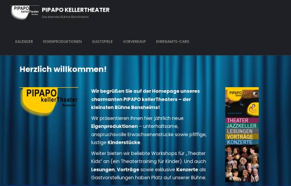 Vorschau von www.kellertheater-bensheim.de, Bensheim, Pipapo-Kellertheater