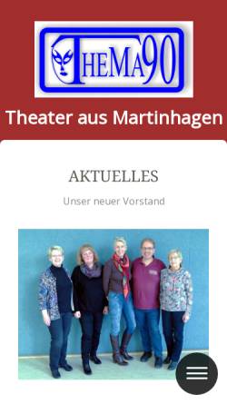 Vorschau der mobilen Webseite www.thema90.de, Schauenburg, Theatergruppe Martinhagen e.V.