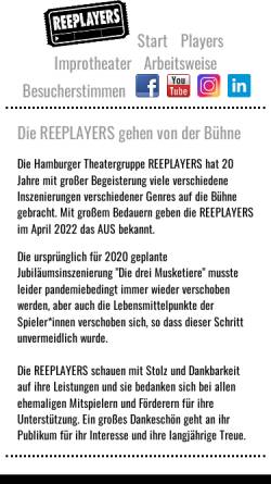 Vorschau der mobilen Webseite www.reeplayers.de, Reeplayers