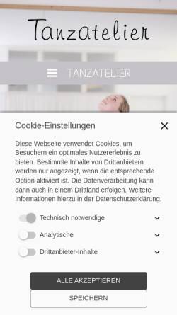 Vorschau der mobilen Webseite tanzatelier-hamburg.de, Tanzatelier Hamburg - Sabine Lehmann