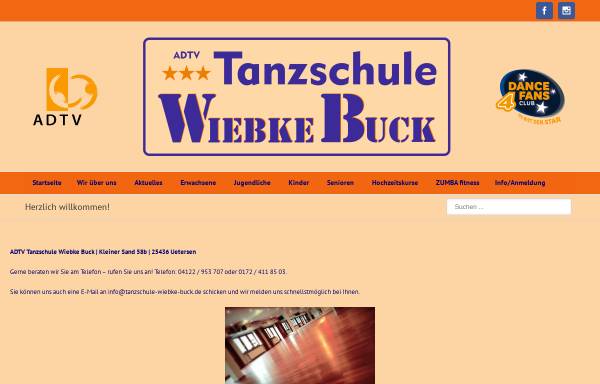 Vorschau von www.tanzschule-wiebke-buck.de, Tanzcenter Buck