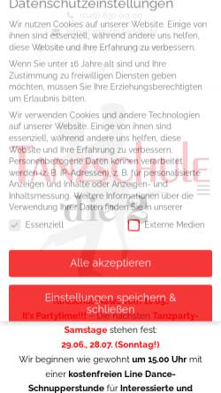 Vorschau der mobilen Webseite www.die2-hamburg.de, Tanzschule 