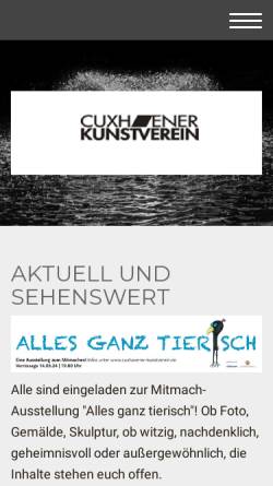 Vorschau der mobilen Webseite www.cuxhavener-kunstverein.de, Cuxhavener Kunstverein