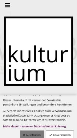 Vorschau der mobilen Webseite www.kulturium.de, Kulturium
