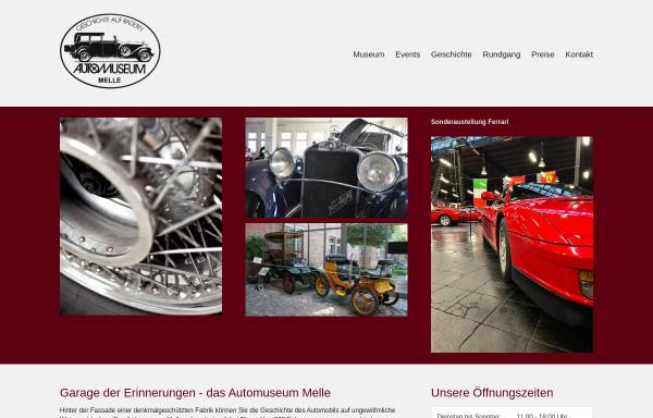 Vorschau von www.automuseum-melle.de, Automuseum Melle