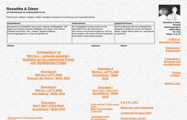 Vorschau von www.kuenstlerpaar-roswitha-dieter.de, Roswitha & Dieter - Künstlerpaar für multimediale Kunst