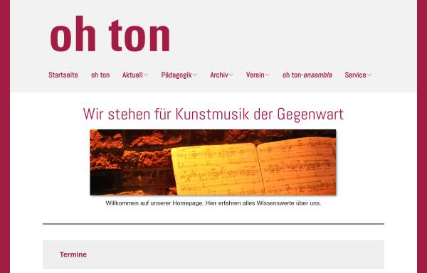 Vorschau von ohton.de, oh ton – Förderung aktueller Musik e.V.