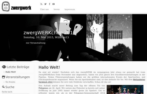 Vorschau von www.zwergwerk.net, zwergWERK - Oldenburger Kurzfilmtage
