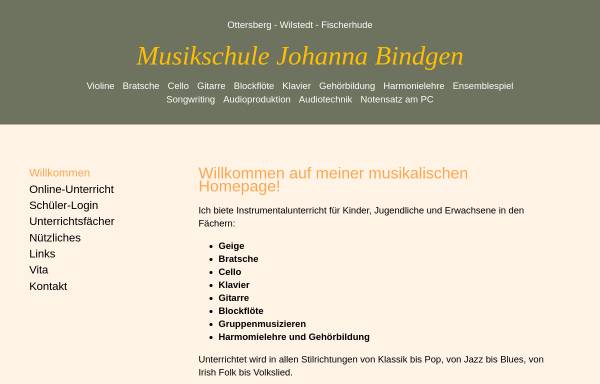 Vorschau von www.bindgen.de, Musikschule Johanna Bindgen