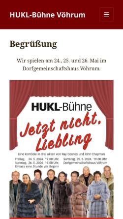 Vorschau der mobilen Webseite hukl-buehne.de, HUKL-Bühne e.V.