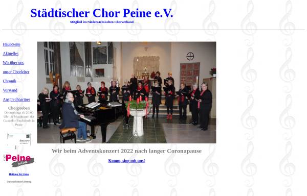 Vorschau von www.staedtischer-chor-peine.de, Städtischer Chor Peine e.V.