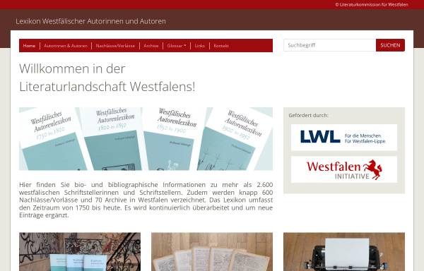 Vorschau von www.lwl.org, Literarische Nachlässe in westfälischen Archiven
