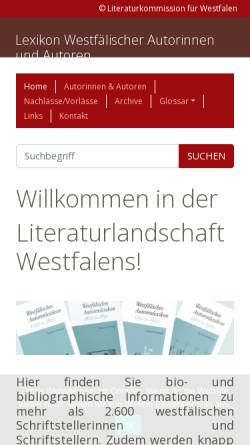 Vorschau der mobilen Webseite www.lwl.org, Literarische Nachlässe in westfälischen Archiven