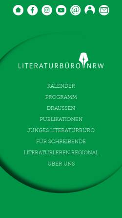 Vorschau der mobilen Webseite www.literaturbuero-nrw.de, Literaturbüro NRW e.V.