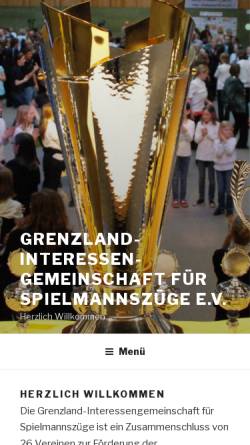 Vorschau der mobilen Webseite www.grenzland-ig.de, Grenzland-Interessengemeinschaft für Spielmannszüge e.V.